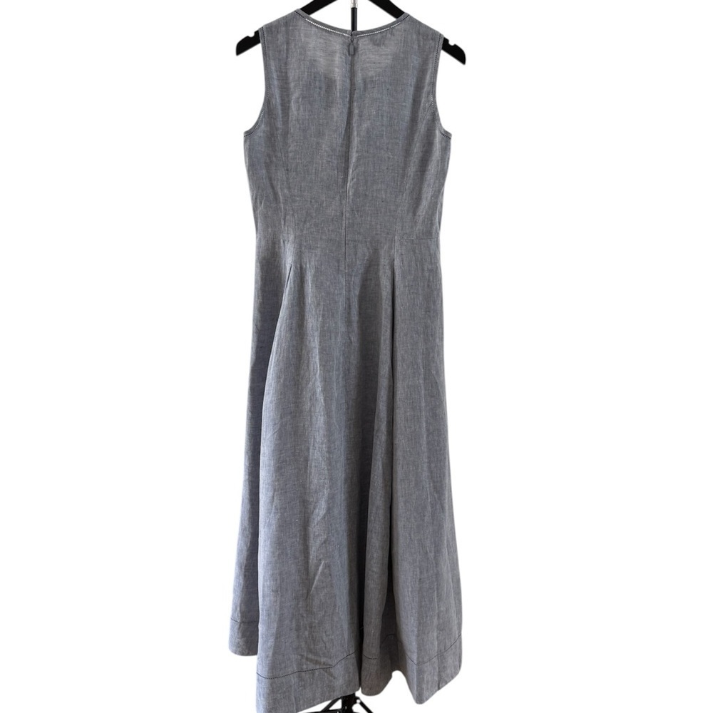 Lafayette 148 New York Linen Maxi Dress Size 4 - Picture 4 of 10